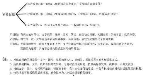 新闻爆料稿费多少,高额回报背后的真相  第3张